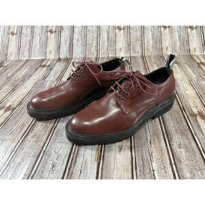 John Varvatos lace up Oxford Leather Shoes oxblood Sz 9.5 New hand made Portugal